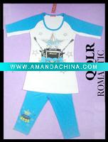 Wholesale 2011 latex rock music leisure fitness girls pajamas