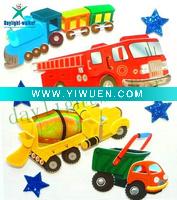 Wholesale fire car excavator kids decor home sticker