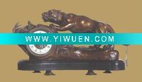 Wholesale tiger and snake bronze clock sculpture