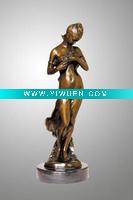 Wholesale bronze beautiful lady sculpture (TPF-130)