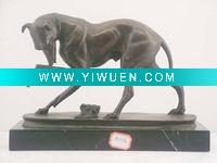 Wholesale bronze sculpture hound dog small size statue