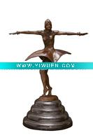 Wholesale nude bronze art sculpture dancer