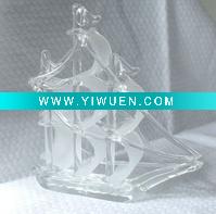Wholesale glass craft(sailed boat)
