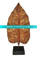 Wholesale High Quality Handmade Watsana Lucky Leaf Panel Home Decoration Wood Carving Thailand