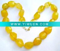 Wholesale Yellow Onyx Faceted Indian Beads Necklace