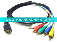Wholesale HDMI to 5RCA AV Cable
