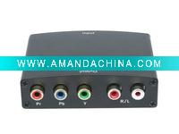 Wholesale HDMI to YPbPr+R/L Audio Converter,HDMI TO AV CONVERTER