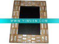 Wholesale Mix bamboo& white pearl inlays photo frame