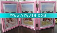 Wholesale plastic 3-folding glass photo frame(PB54)