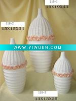 Wholesale knitted ceramic porcelain vase
