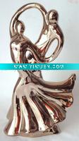 Wholesale porcelain electroplated figurine