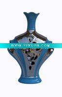 Wholesale 2011 new style color glaze & electroplating porcelain vase
