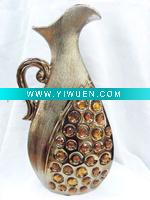 Wholesale crystal decorative teapot shape porcelain vase
