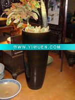 Wholesale Black cylinrical porcelain vase