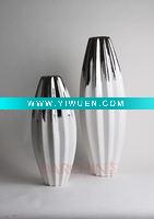 Wholesale CC silver plating ceramic vase home decoration