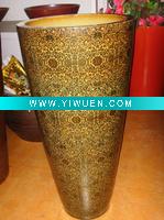 Classic flower pattern cylindrical porcelain vase