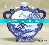 Wholesale ceramic and porcelain,12''blue and white porcelain vase