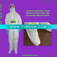 Wholesale non-woven disposable nonwoven protective gown