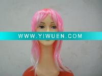 Wholesale pink and white cosplay wig