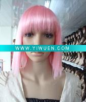 Wholesale Bob-Style Cosplay Pink Wig Hair