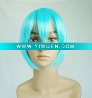 Wholesale Short Beautiful Cosplay Green Synthetic Wig