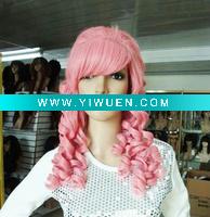 Wholesale Sexy Curl Cosplay Pink Full Lace Wig