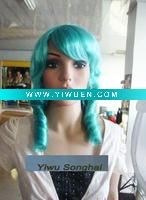 Wholesale Curl Cosplay Green Wig Supplies