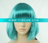 Wholesale Bob-Style Cosplay Green Synthetic Wig