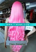 Wholesale Romantic Long Curl Cosplay Pink Wig
