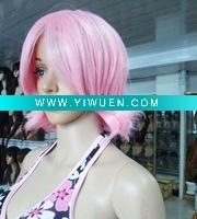 Wholesale Short Cosplay Pink Synthetic Hair Wig