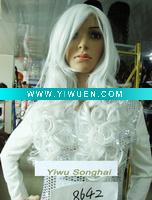 Wholesale Sexy Curl Cosplay White Wigs Supplies