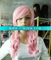 Wholesale Sexy Curl Cosplay Pink Hair Wig