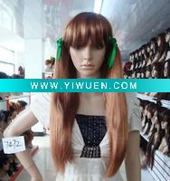 Wholesale Beautiful Long Girl's Cosplay Brown Wig
