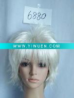 Wholesale Short White Cosplay Synthetic Wig