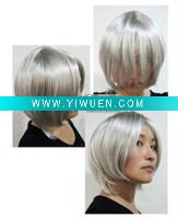 Wholesale Short White Cool Cosplay Synthetic Hair Wig