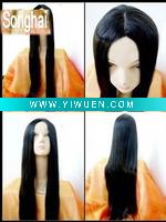 Wholesale Long Black Straight Cosplay Artificial Hair