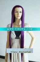 Wholesale Popular Long Cosplay Purple Synthetic Wigs