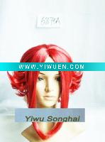 Wholesale Beautiful Cosplay Red Wig Hair