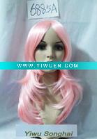 Wholesale Beautiful Girl's Cosplay Pink Hair Wig