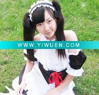 Wholesale Long Black Girl's Cosplay Synthetic Wigs