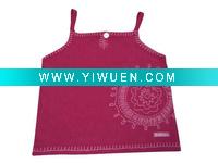 Children girl cotton knitted singlet