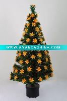 Wholesale artificial christmas tree with golden flowers