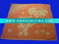 Wholesale 32s 100% cotton jacquard baby's towel quilt