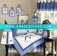 Wholesale 2011 Home plush Star and moon 7-10pcs Baby's Bedding Set (TY01007)