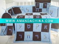 Wholesale crib bedding sets letters 7pcs