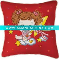 Wholesale cross stitch pillow -- kz030 (red) cross stitch artwork,hand embroidery