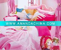 Wholesale 4 pcs reactive printed 100% cotton kids cartoon bedding set/crib baby bedding set