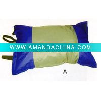 Self inflatable camping pillow