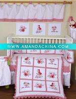 Wholesale baby bedding set_girl and flowers