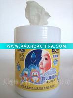 Wholesale Soft baby wipes in barrel,60pcs